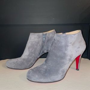 Grey Velvet Christian Louboutin Booties